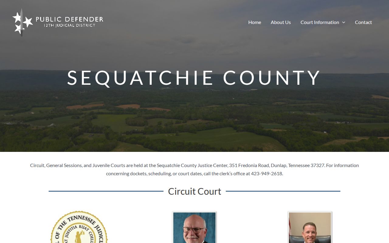 Sequatchie County warrant records reference for the Justice Center court location